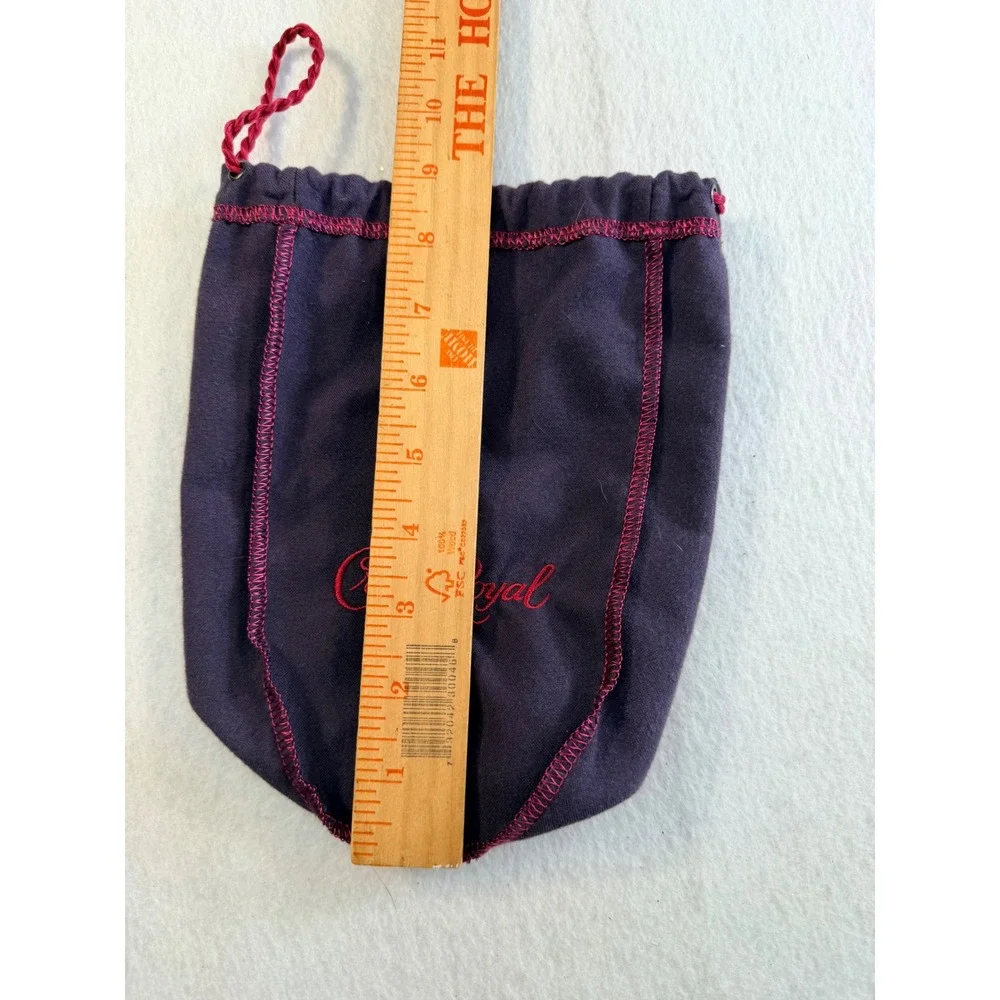 Crown Royal Drawstring Bags Lot of 6 Purple Black Orange Mixed Sizes Crafting